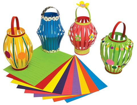 Springboard 10225 Bunte Karten-Laternen, Diwali-Bastelzubehör, 30-teilig