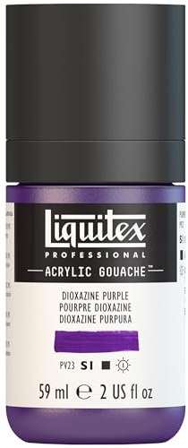 Liquitex 2059186 Professional Acryl Gouache - Dioxazinpurpur , 59ml Flasche, matt - Acrylfarbe mit Gouache Eigenschaften, Hochdeckend, Wasserfest & Lichtecht