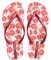 Hotmarzz Damen Zehentrenner Süßes Blumen Obst Muster Sandalen Schwimmbad Mädchen Flache Folien Flip Flops Größe 38 EU, Granatäpfel, Wein Rot