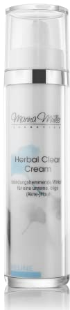 Herbal Clear Creme - Anti Agen Cream - Creme gegen Unreine ölige zur Pickel & Akne neigende Haut, entzündungshemmend & Wohltuende Pflanzliche Wirkstoffen 100% made in Germany
