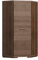 Mirjan24 Eckkleiderschrank Tobago TG38, Garderobenschrank, Eckschrank mit Kleiderstange und Einlegeböden, Schrank für Diele & Flur, Drehtürenschrank, Kleiderschrank (Santana Dunkel)