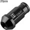 R ing Wheel Spiked Lug Nuts Autoreifenschrauben R ing Wheel Nut M12 x 1.5 20 Stück (schwarz) M12 x 1,5 Silber Lug Nut M12 x 1,5 Silber Lug Nut Radmutter Felgen Tuning + Radmutter M12 x 1,5 E