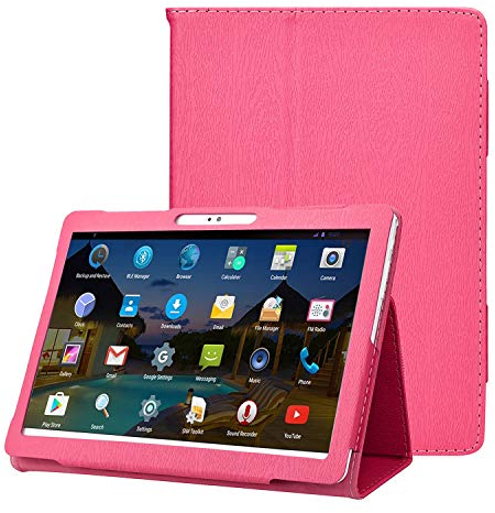 AKNICI Hülle für TOSCIDO M863/X108/X104/X109,ACEPAD A140/A130,LNMBBS N10,Qimaoo 10,Padgene 10,TYD TYD-107/108/109,Dragon Touch Notepad K10,YOTOPT X109,GOODTEL G3,ZONKO K105,KUNWFNIX Tab Q10, Rosenrot