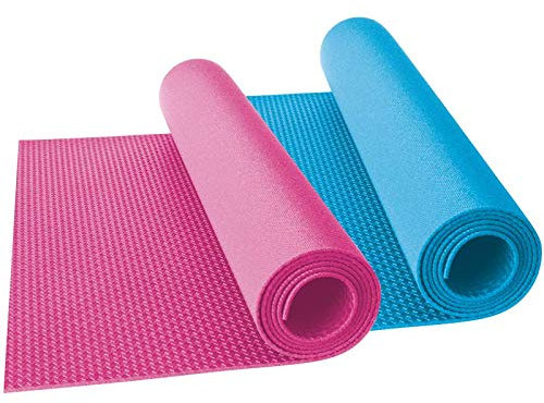 Yate Yogamatte, Fitnessmatte, ideal für Pilates, Yoga und Fitnessstudio, Dicke 5 mm (hellblau), rutschfest.