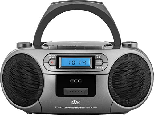 ECG CDR 999 DAB DAB+ / FM-Radio mit CD/Kassetten-Player, Silver