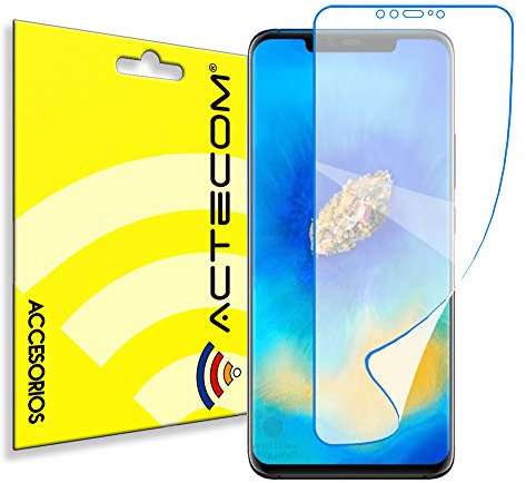 actecom Protector de Pantalla TPU Hidrogel compatible con HUAWEI Mate 20 Pro Flexible Membrana Lámina Protectora Cubierta Protectora