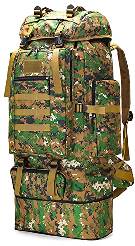 Kabxhueo Trekkingrucksack Herren 100L Outdoor Rucksack Wanderrucksack Militär Armee Rucksack Wasserdicht Survival Rucksack Reiserucksack Molle Tactical Backpack fur Camping Trekking Wander