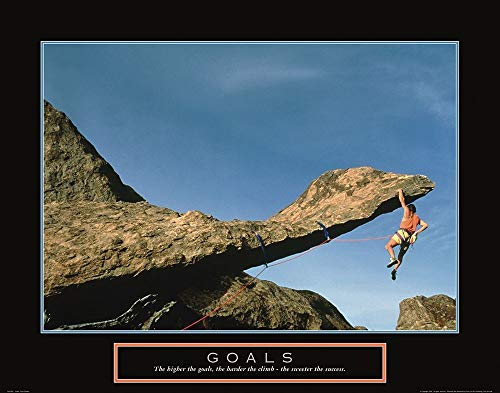 Kunstdruck auf Holz, Bars-Goals – Cliffhanger Archiv – Spiele & Sport horizontales Bild Rocks Blue Kunstdruck 33_X_42_in