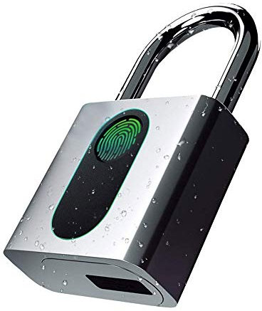 NCRD Smart Fingerprint Lock, Keyless Biometric Lock, Waterproof, USB Rechargeable, Portable, Gym Locker, Door,Bike Shed, Outdoor