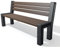 hanit® Hyde Park, zweifarbige Gartenbank mit Lehne, wetterfeste Parkbank aus Recycling-Kunststoff (1,95m)