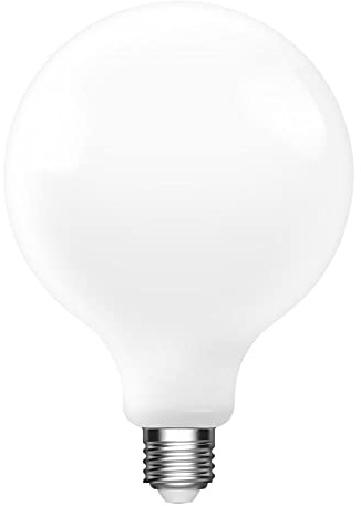 NCC-Licht LED Lampe G120 Globe E27 8,6W Warmweiß 2700K Dimmbar | LED Leuchtmittel aus satiniertem Glas, stufenlos dimmbar, ersetzt 75W Glühlampe, gemütliches Licht ideal für Wohnbereiche