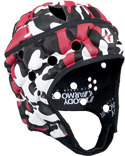 Body Armour New Zealand Adults Ventilator Rugby Headguard Red BA330RDBK - XL