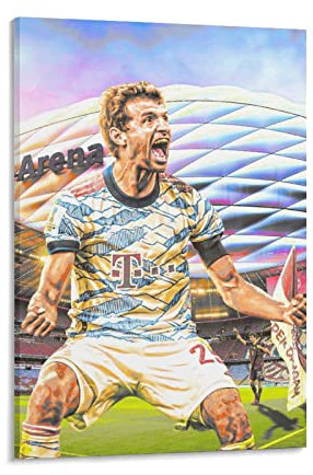 JIANJIE Thomas Müller Fußball Superstar Inspirierendes Sportposter Deutsche Mannschaft Kapitän (8) Kunstwerke Bild Druck Poster Wand
