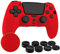 MyGadget Funda de Silicona Mando PS5 - con 8 Botones de Thumbsticks (2 Pares Altos | 2 Pares Bajos) - Carcasa para Playstation 5 Dualsense Wireless en Rojo