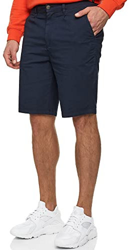 Indicode Herren INSan Chino Shorts mit 4 Taschen aus 98% Baumwolle | Bermuda Sommershorts für Männer Navy, XL