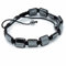 Planet Zero Bracelet de cheville réglable en hématite magnétique pour homme ou femme, solide et durable, perles de pierres précieuses noires (doubles cuboïdes), Pierre précieuse Pierre précieuse