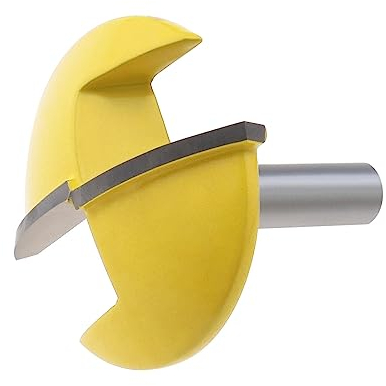 eMagTech 8mm Shank Horizontal Crown Router Bit Crown Cap Molding Router Bit Woodworking Cuttting Tool for Cutting Solid Wood Plywood MDF 44mm Width 11mm Cutting Depth