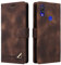 OKZone Coque pour Xiaomi Redmi Note 7/Note 7 Pro, Étui de Protection de Portefeuille Antichoc de Fente pour Carte, Support de Carte à Rabat en Cuir en PU Étui (Marron)