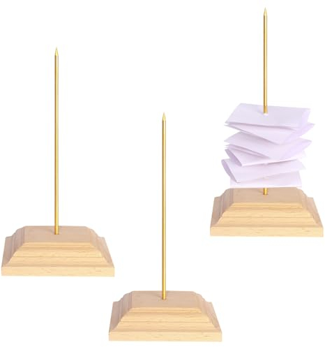 GUOKOFF Pinchos para Notas, 3 Piezas Pincho para Tickets, Soporte para Recibos, Pincha Papeles, Tenedor Sostenedor Factura, Tenedor de Billetes