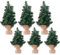 6pz Mini Albero di Natale, 20/30cm Pino Artificiale Finto di Natale con Base Ornamento Decorativo in Miniatura per Il Tavolo da Pranzo Della Cucina di Casa del Villaggio Invernale