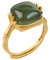 Lllunimon Natural Hetian Jade Ring, Zierliche 14K Gold Plattiert 925 Sterling Silber Green Jade Ringe Statement Verstellbare Ringe Schmuck Geschenk Für Frauen