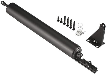 Ideal Security Ferme-porte lourd avec barre de torsion, noir mat, 33,7 cm (L) x 3,8 cm (l) x 3,8 cm (H)