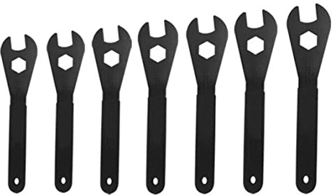 BEAHING Bicycle Cone Wrenches Hub Nut Remover Bicycle Repair Tools Bike Pedal Removal Spanners 13/14/15/16/17/18/19mm 7PCS/Set, bicycle cone spanner