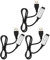 Create idea 3Pcs 5V USB LED Strip Controller 3 Keys 4Pin Remote Controller Used For 5V RGB LED Strip Led Light Switch Cable for LED Strip Light Black 51cm