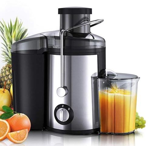 Cunsieun Juicer Machines,1000W Juicers Whole Fruit and Vegetable Juice Extractor,Centrifugal Juicer Machine,Juice Maker Machines,Stainless Steel Portable Smart Juicer,BPA-Free, Easy to Clean (Silver)