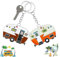 TJYAEKLTD Porte-clés de caravane, pratique et élégant Happy RV Camper, accessoire de porte-clés de camping pour les amoureux, marron et orange, taille unique