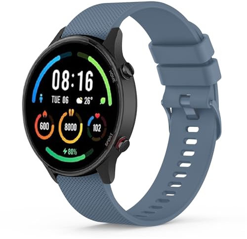 Yisica 22mm Correa para Xiaomi Mi Watch/Xiaomi Watch S1/S1 Active/Xiaomi Mi Watch Color Sport, Pulseras de Silicona para Xiaomi Mi Watch/Xiaomi Watch 2 Pro (Azul Gris)