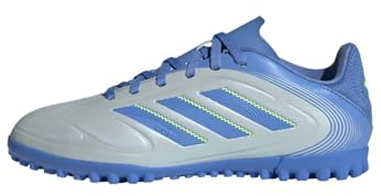 adidas Unisex Kids Copa Pure 3 Club Kids TF Fußballschuh Halo Blue/Blue Fusion/Lucid Lemon 36 2/3