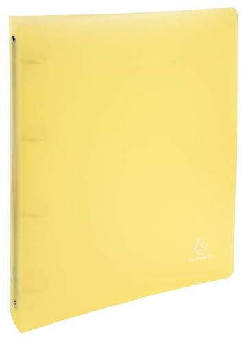 Exacompta - Réf. 51979E - Carton de 15 classeurs Chromaline - 4 anneaux ronds diamètre 30 mm - Dos 40 mm - Dimensions 32 x 26,8 cm - Format à classer A4 Maxi - Jaune
