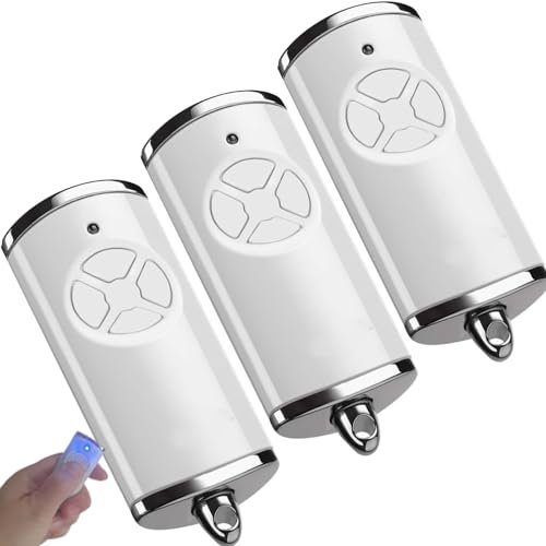 Garagentor Handsender kompatible Fernbedienung 868,3 BS MHz Garagentoröffner, Garagentor-Fernbedienung kompatibel mit Hörmann bs HSM4 HSE2 HS1 HS4 HSZ1 HSZ2, Handsender 3 Stuck Weiß