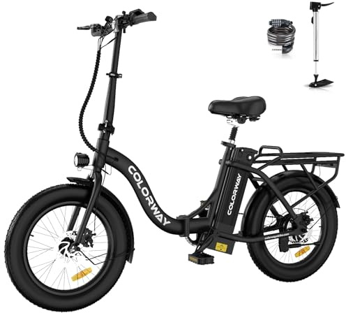 COLORWAY BK6G Faltbares Elektrofahrrad,20” Zoll tragbares EBike, mit Tretunterstützung, 2 Fahrmodi, Stadtrad mit 36V 12Ah Akku, 250W Motor, Unisex Erwachsene.