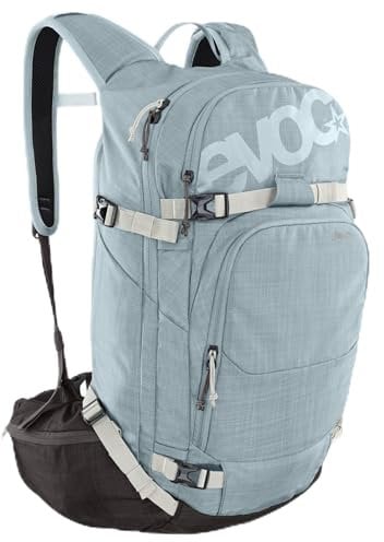 EVOC LINE 30 All-Mountain-Tragerucksack (Skihalterung, separates Lawinenfach mit Notfallplan, leicht zugängliches Hauptfach, Rucksack), Mint - Coffee