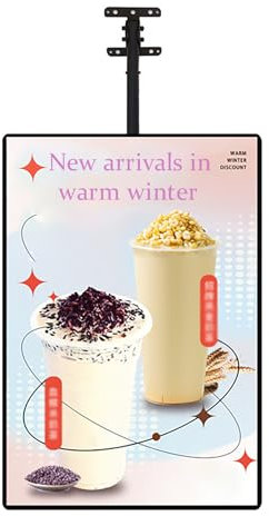 KJoBDwz Cornice Luminosa per Poster a LED Scatola Luminosa a LED Ultra Sottile, Display for Poster Illuminato, Scheda Menu retroilluminata a LED, Display Menu Finestra Ristorante, 1 pz Scheda Menu(Bl