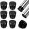 36 Pcs Round Plastic Plug, Black Tubing End Cap Plugs,Furniture Leg Pipe Insert, Glide Protection for Chair, Sofa, Table, Shelf