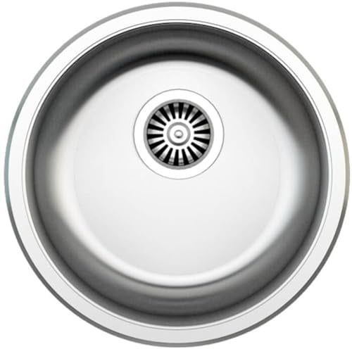 Premium Edelstahl Einbauspüle – Moderne, langlebige & pflegeleichte Küchenspüle mit satinierter Oberfläche & Siphon-Set, ideal für Küche, Gewerbe & Gastronomie (42x42x17)