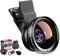 SagTuol Objectif d'appareil photo universel 2 en 1 pour téléphone portable, objectif macro 12,5 x pour iPhone, objectif grand angle 0,45x, pour la plupart des smartphones