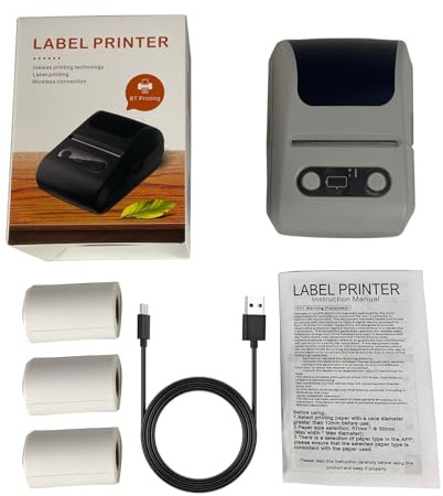 ZwaitL Portable Label Maker Machine With Fast Thermals Printing For Office Inventory Kitchen Storage And Baby Items Bluetooth-compatible Label Maker