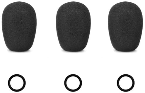 3pcs Foam Mic Cover for Bose A20 Aviation Headset, Windscreen for Bose QuietComfort 35 Series 2 /A30 A20 A10 Microphone Spongue Pop Filter, Foam Cover WindScreen