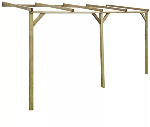 Struttura in legno per esterni, 2 x 4 x 2 m, per spiaggia, piscina e giardino, per uso interno/esterno, perfetta per i giochi dei bambini, decorazione versatile per prato, facile da montare
