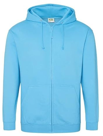AWDis Just Hoods Men's Zoodie Hoodie, Blue (Hawaiian Blue), XX-Large