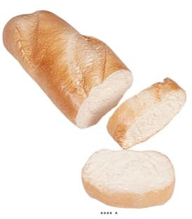 Artif-déco-mag.com - Demi baguette de pain avec tranche en Plastique soufflé L 180x90 mm