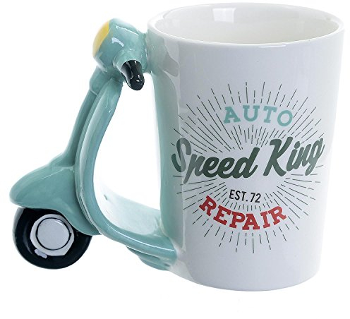 Close Up Retro Tasse: Speed King Auto Repair mit 3D Roller Henkel - 100% Keramik