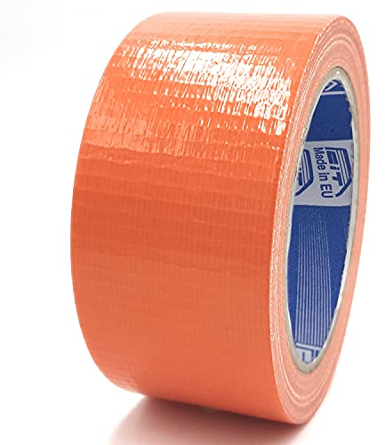 ACIT Gewebeband, panzerband, fabric tape, 50 mm x 25 m, Reparaturband, universal fabric adhesive tape (Orange)