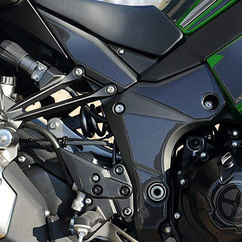 Resin Bike Aufkleber für Motorrad Kompatibel mit Kawasaki Z 1000 SX 2017 2019. Seitenschutz für den Tank vor Stößen und Kratzern. Paar 3D-HarzklebstoffaufkleberHergestellt in Italien - Stickers