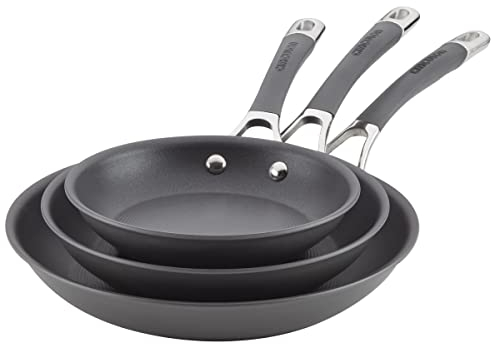 Circulon Radiance antiadherentes anodizadas duras, Juego sartenes, Aluminio, Gris