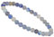 ELEDORO Stretch Armband aus echten Edelstein-Perlen (6mm) – Perlenarmband für stilvolle Eleganz (Aventurin blau)